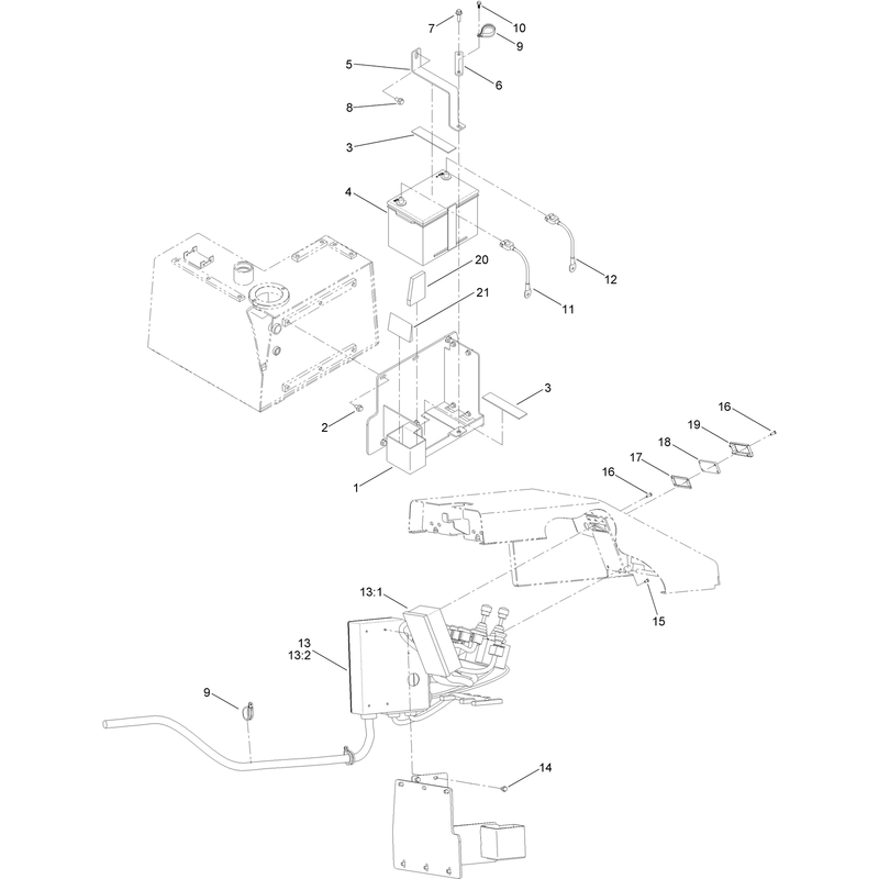 Battery and Control System Assembly
