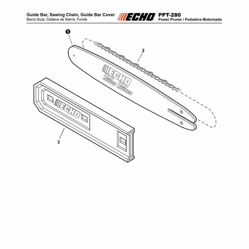 Guide Bar, Sawing Chain, Guide Bar Cover