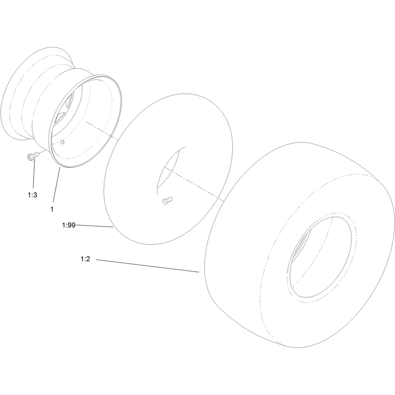 Rear Tire and Wheel Assembly
