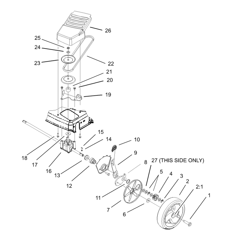 Front Axle and Transmission Assembly