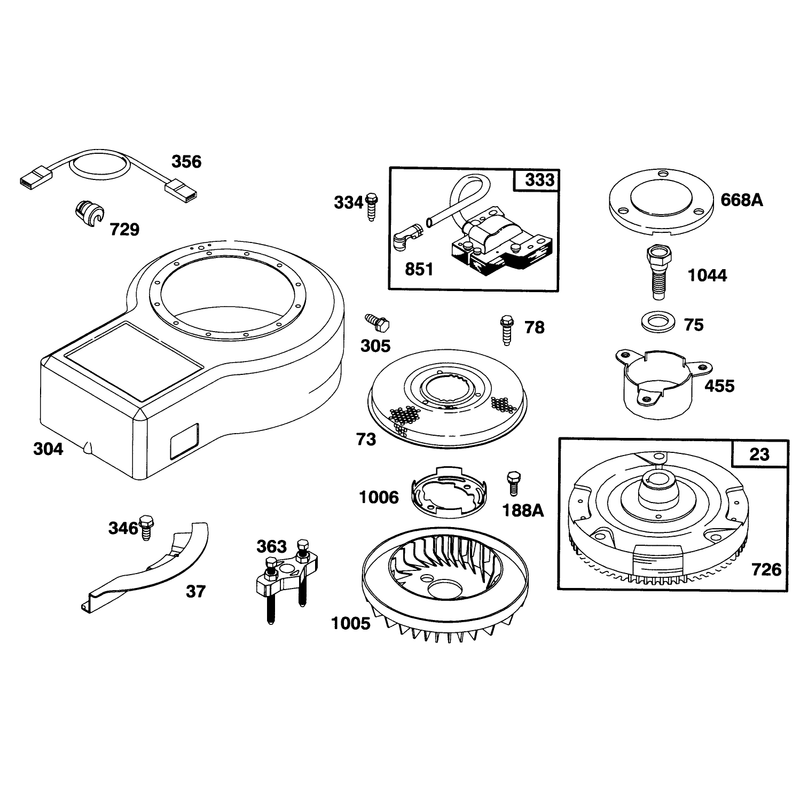 Engine Briggs and Stratton Model 28m707-0127-01