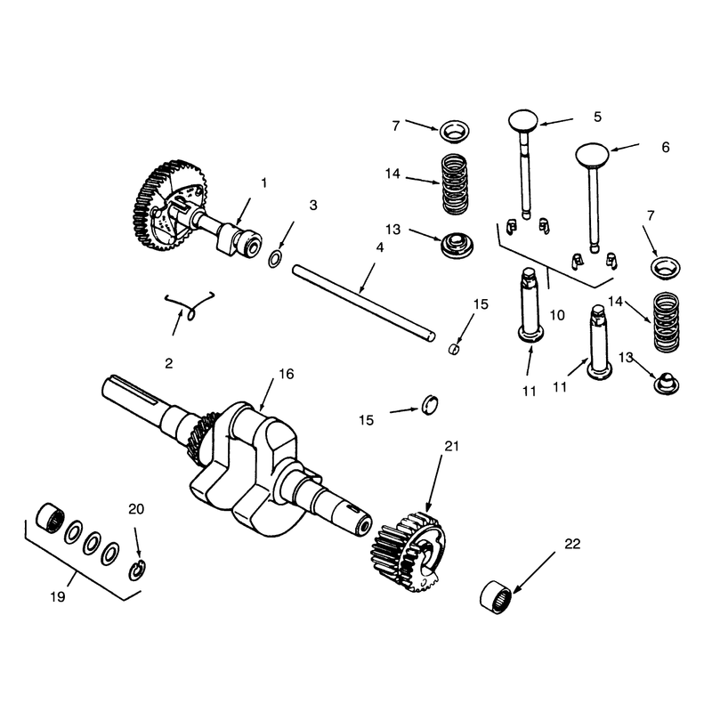 Camshaft Crankshaft and Valves