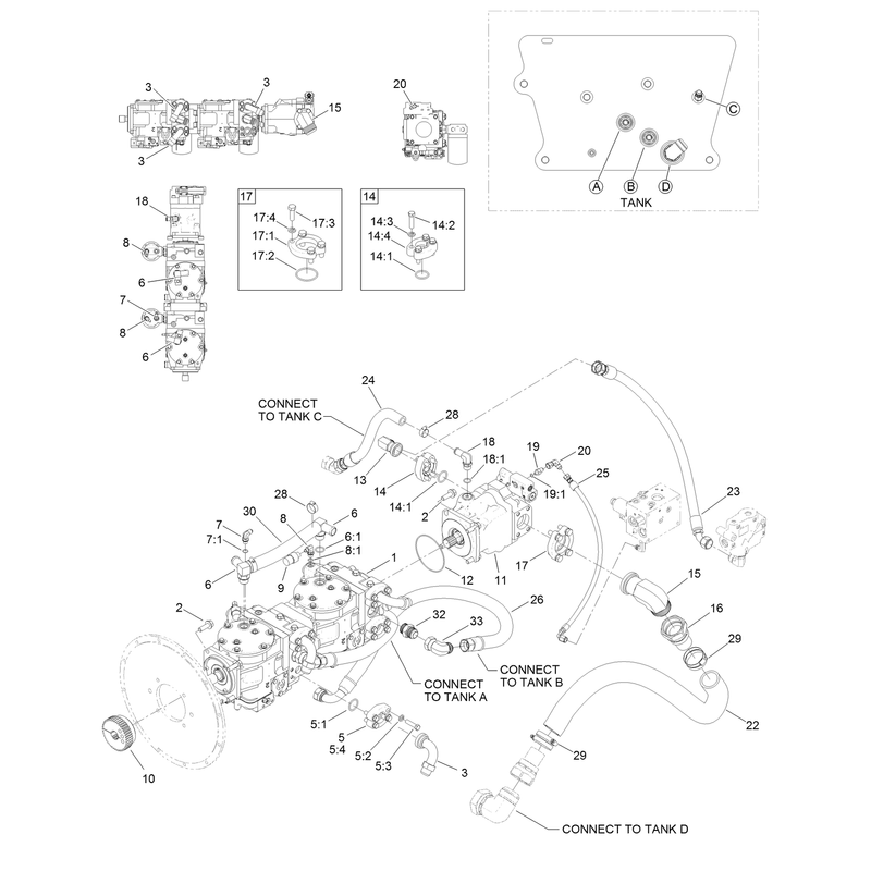 Tandem Pump Plumbing Assembly