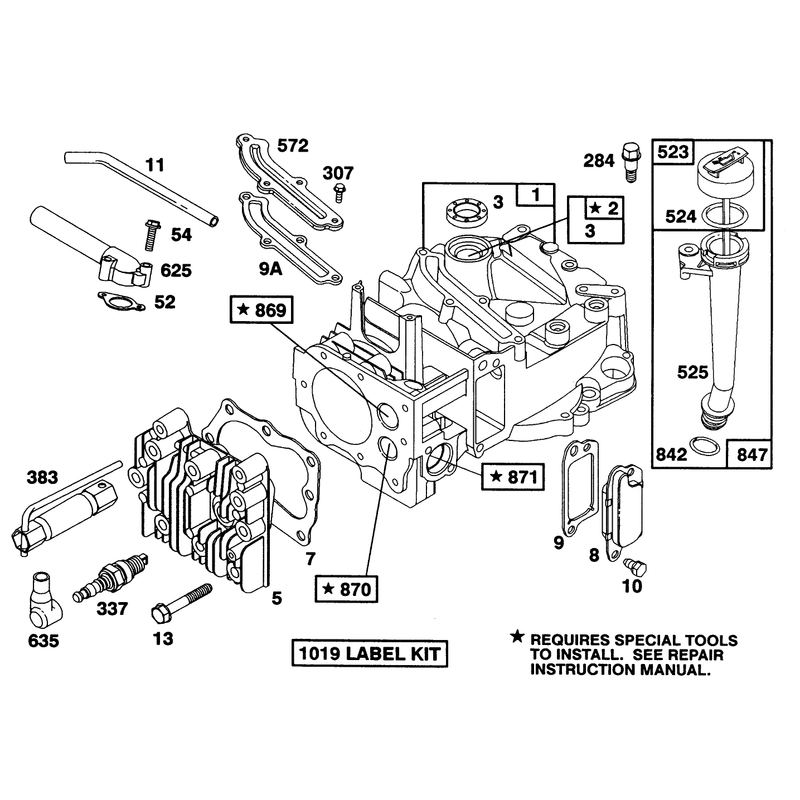 Engine Briggs and Stratton Model 122702-0182-01