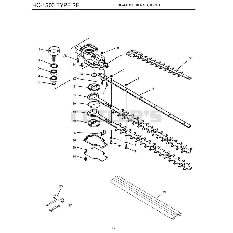 Type 2E Gearcase, Blades, Tools