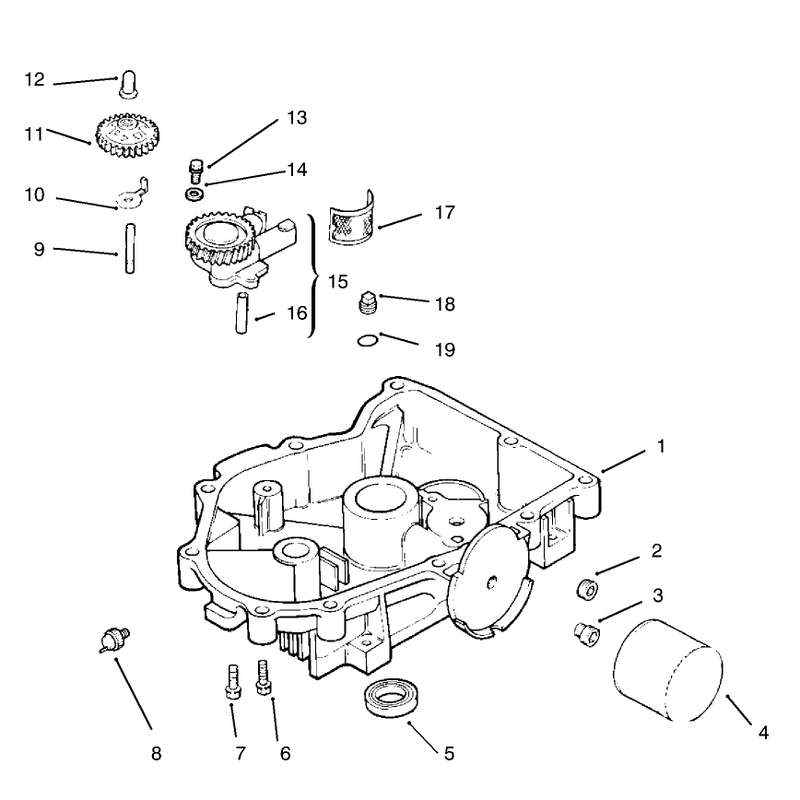 Group 3 Oil PanLubrication Assembly Kohler Model No CV20S-65531 and CV20S-65532