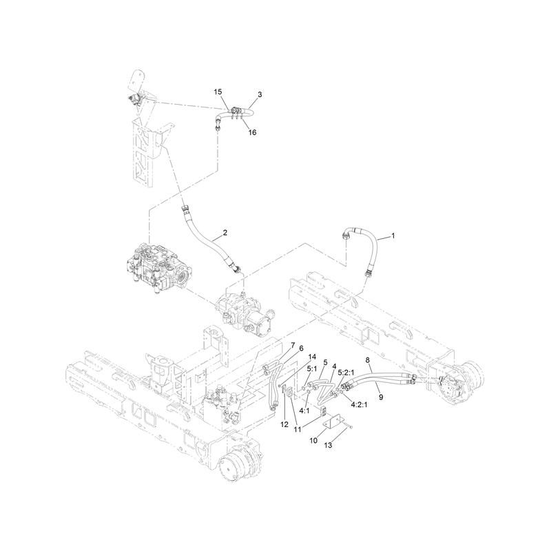 Wheel Motor Hydraulic Hose Assembly