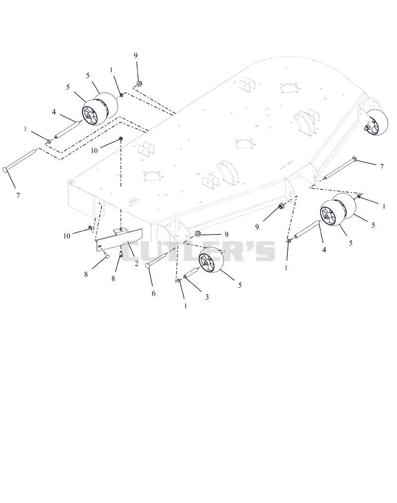 Anti-Scalp Wheels And Baffle - 60"