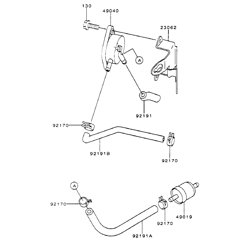 Fuel Tankfuel Valve Assembly Kawasaki Fh601v-S07
