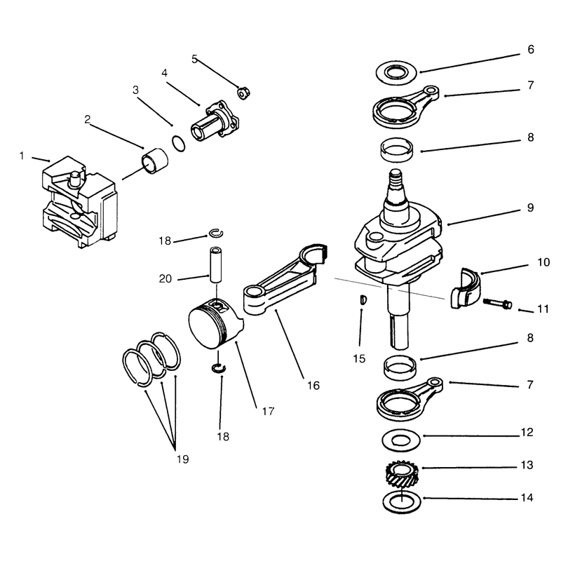 Pistoncrankshaft