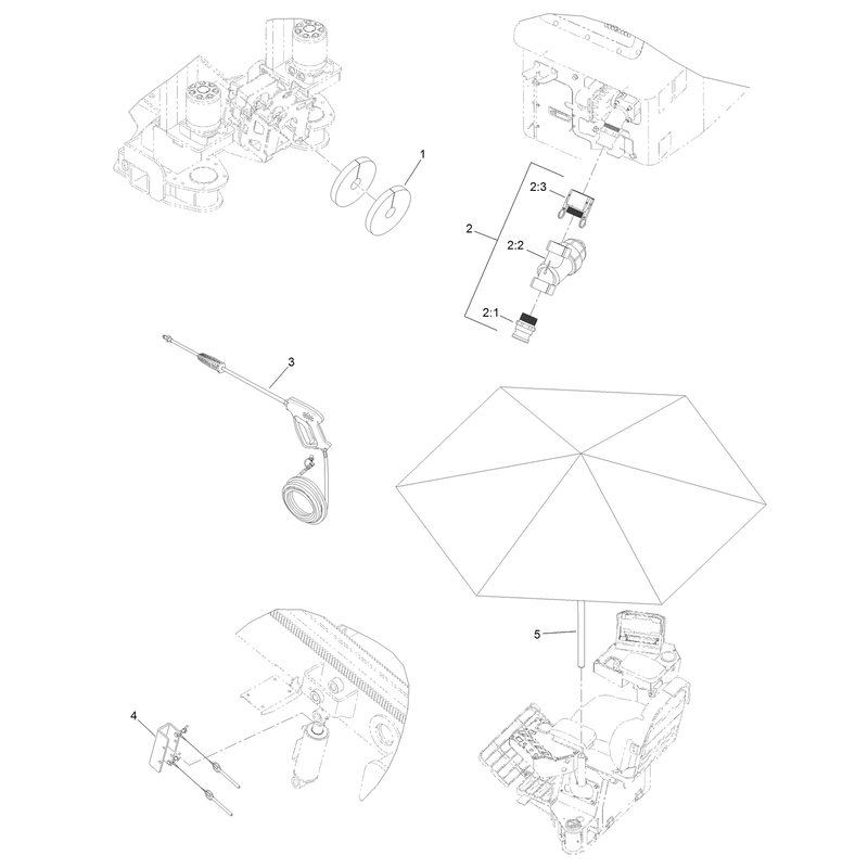 Wash Wand Cylinder Lockout Strainer and Split Wiper Assembly