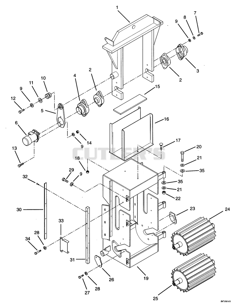 HYDRAULIC CONTROL VALVE AND ROLLER MOTOR CIRCUIT