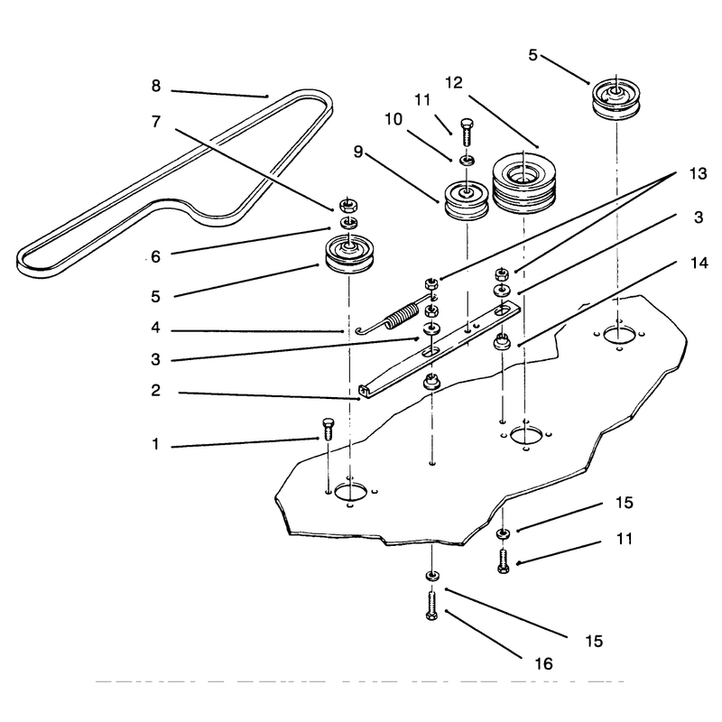 Spindle Drive And Idler Pulley