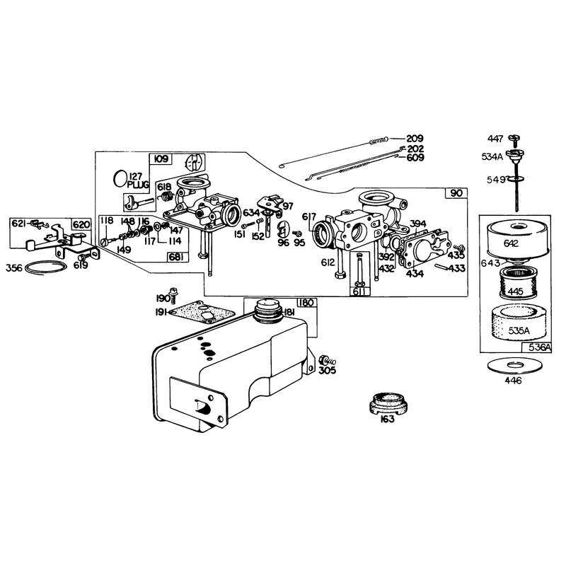 Engine Briggs and Stratton Model 130902-0543-01