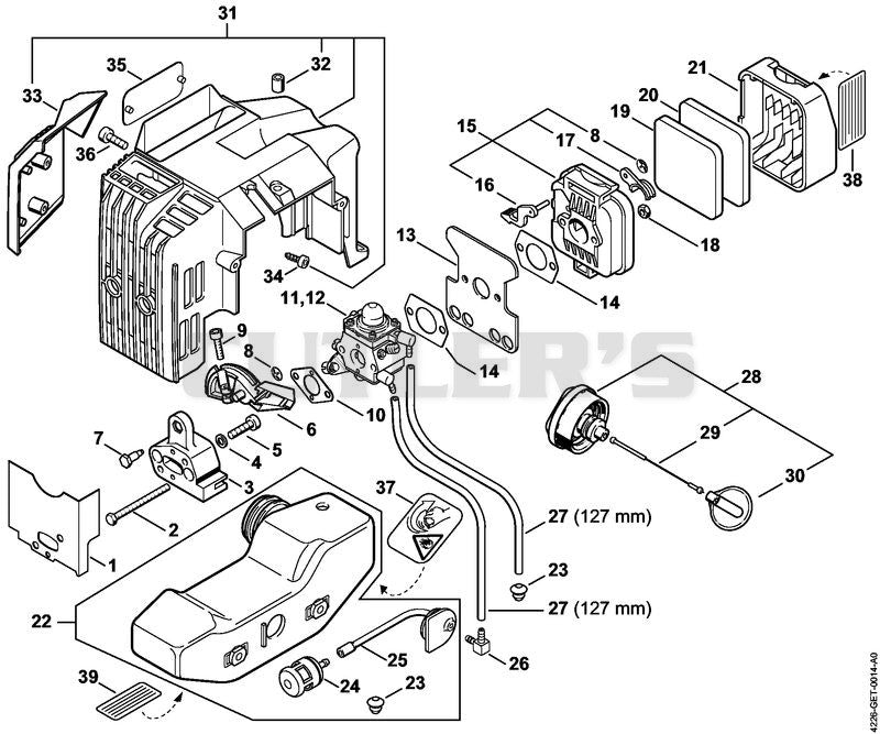 Air filter, Fuel tank