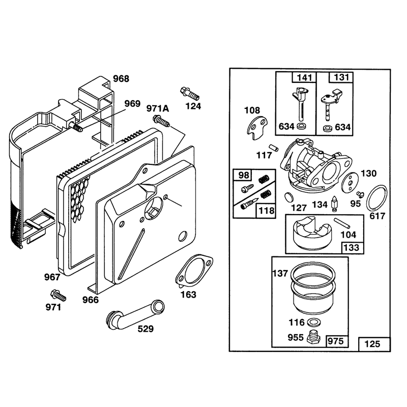 Engine Briggs and Stratton Model 124702-3115-01
