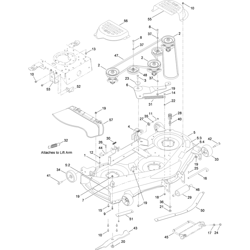 50 Inch Deck Assembly