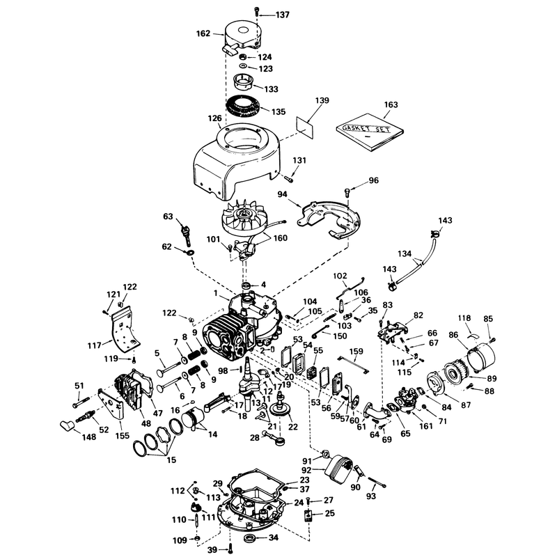 Engine Tecumseh Model No V60-70287j