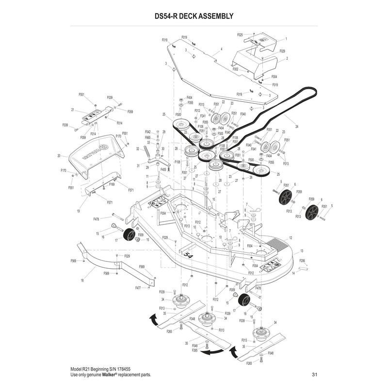 DS54-R DECK ASSEMBLY