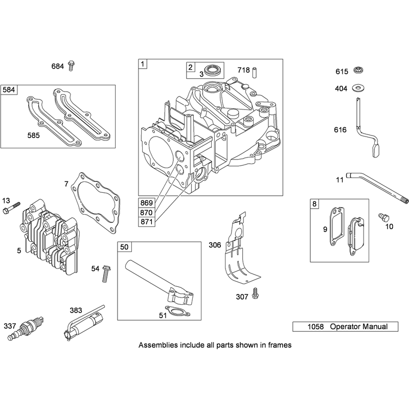 Cylinder Assembly Briggs and Stratton 126T02-0236-B1