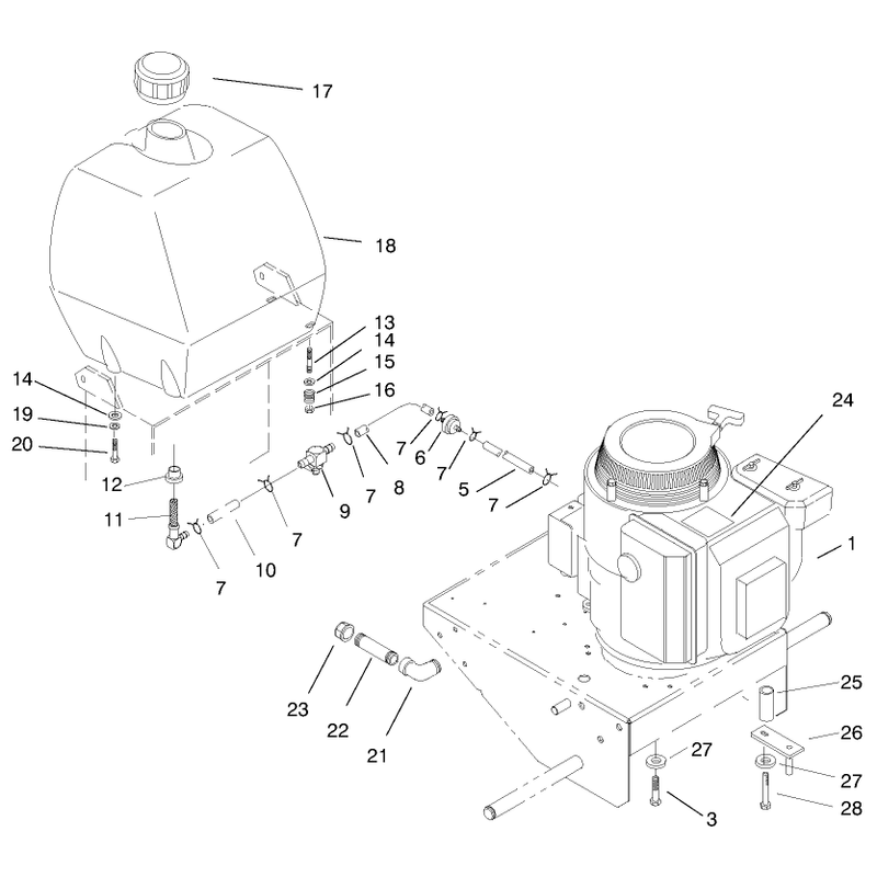 Engine and Fuel Tank