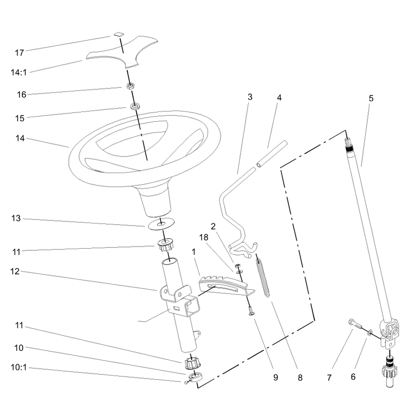 Manual Steering and Tilt Assembly