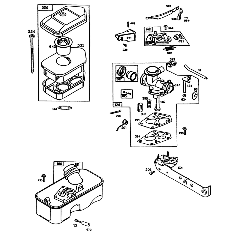 Engine Briggs and Stratton Model 95902-3148-01