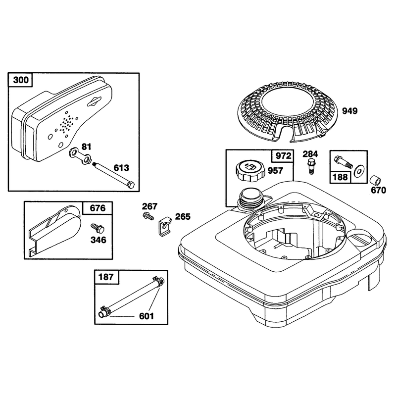 Engine Briggs and Stratton Model 124702-3115-01