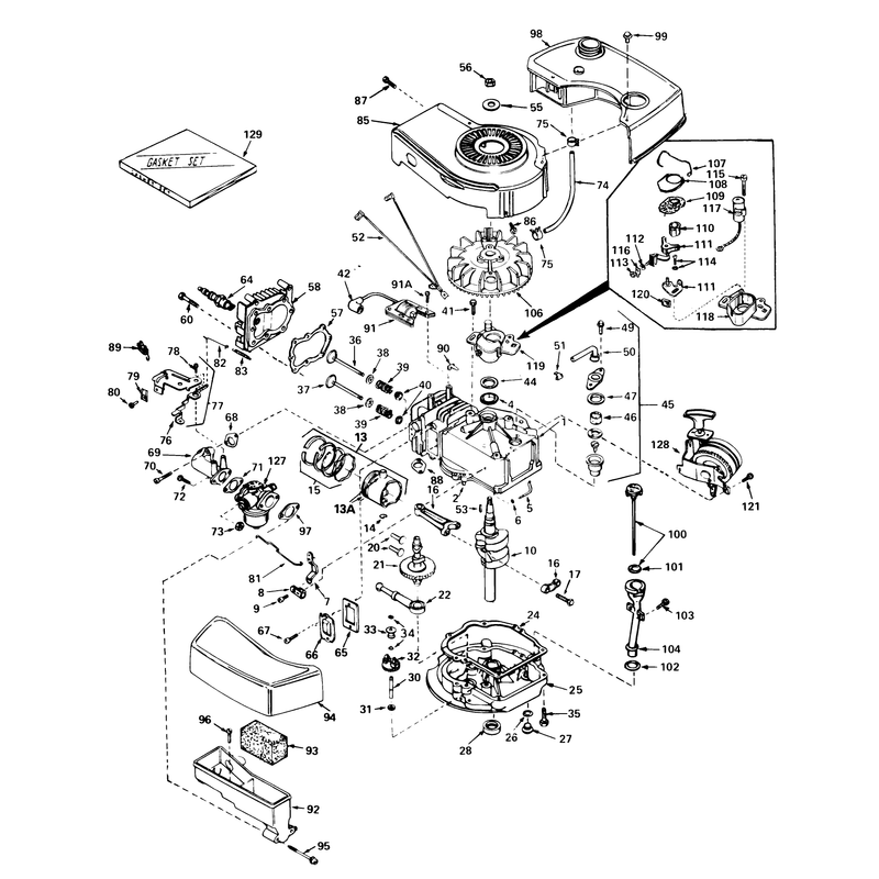 Engine Tecumseh Model No Tnt 100-10068c