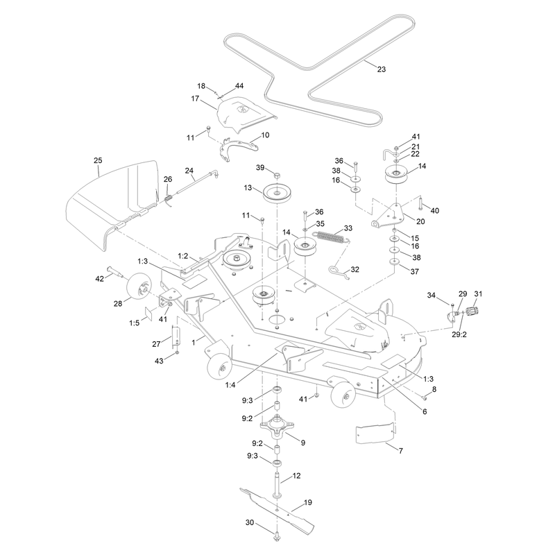 54in Deck and Decal Assembly