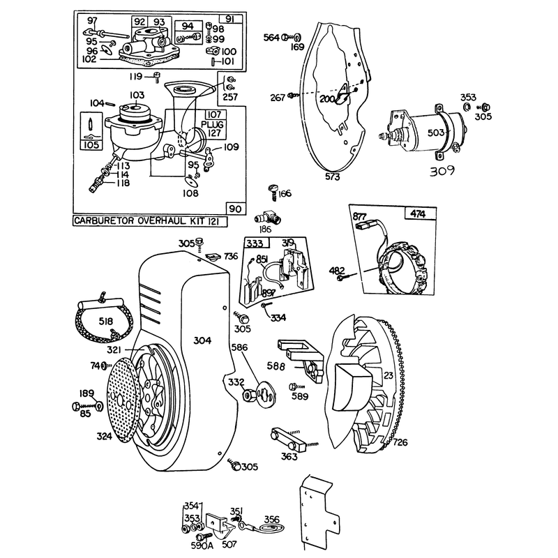 Engine Briggs and Stratton Model No 326437-0630-01