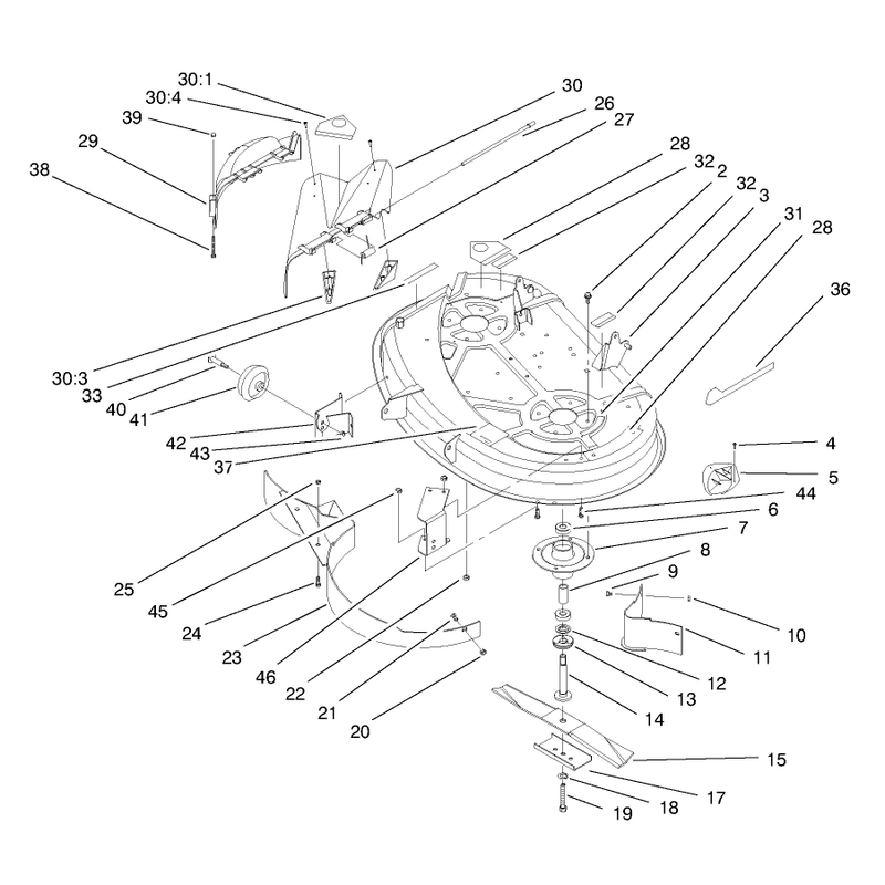 Deck Assembly 38in Cutting Unit