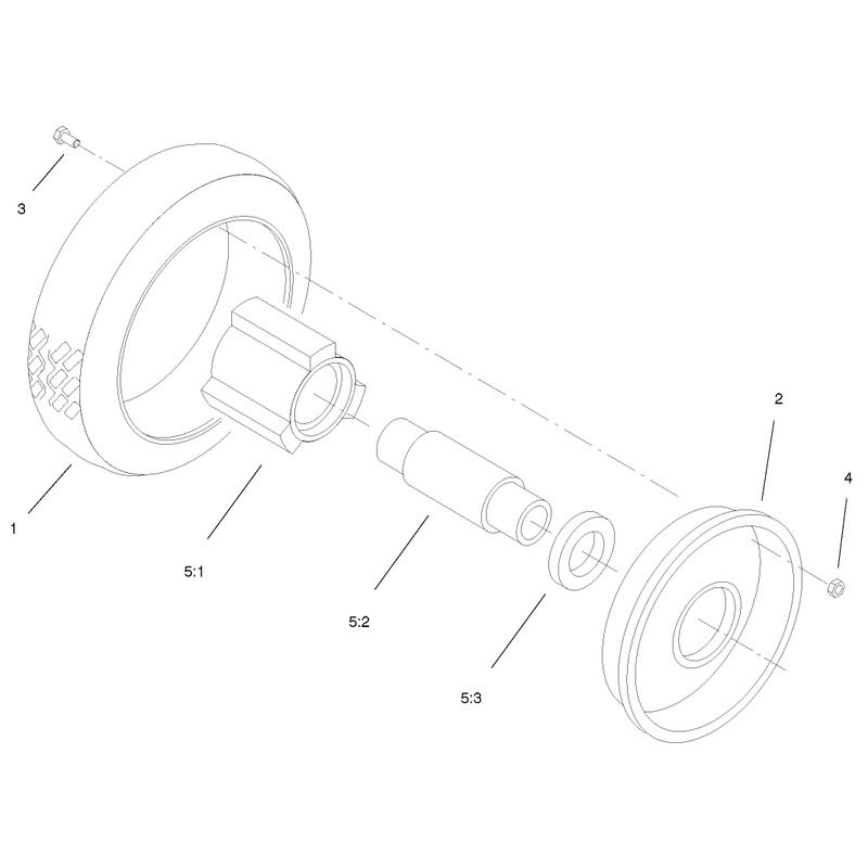 Front Wheel and Tire Assembly No 53-7720