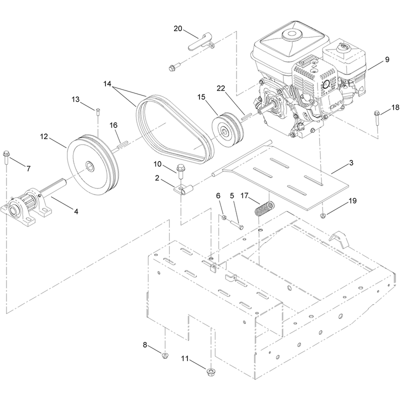 Engine and Pinion Assembly