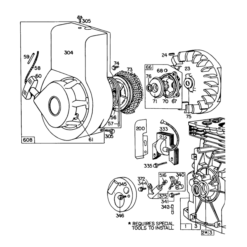 Rewind Starter Assembly