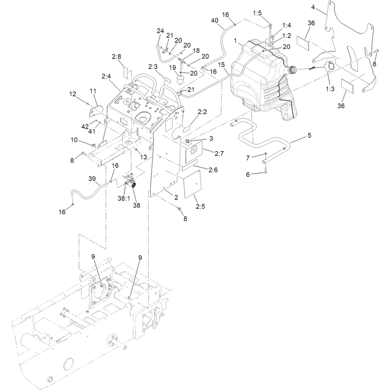 Fuel Tank and Tower Assembly