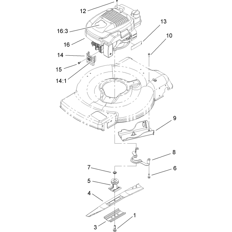Engine and Blade Assembly