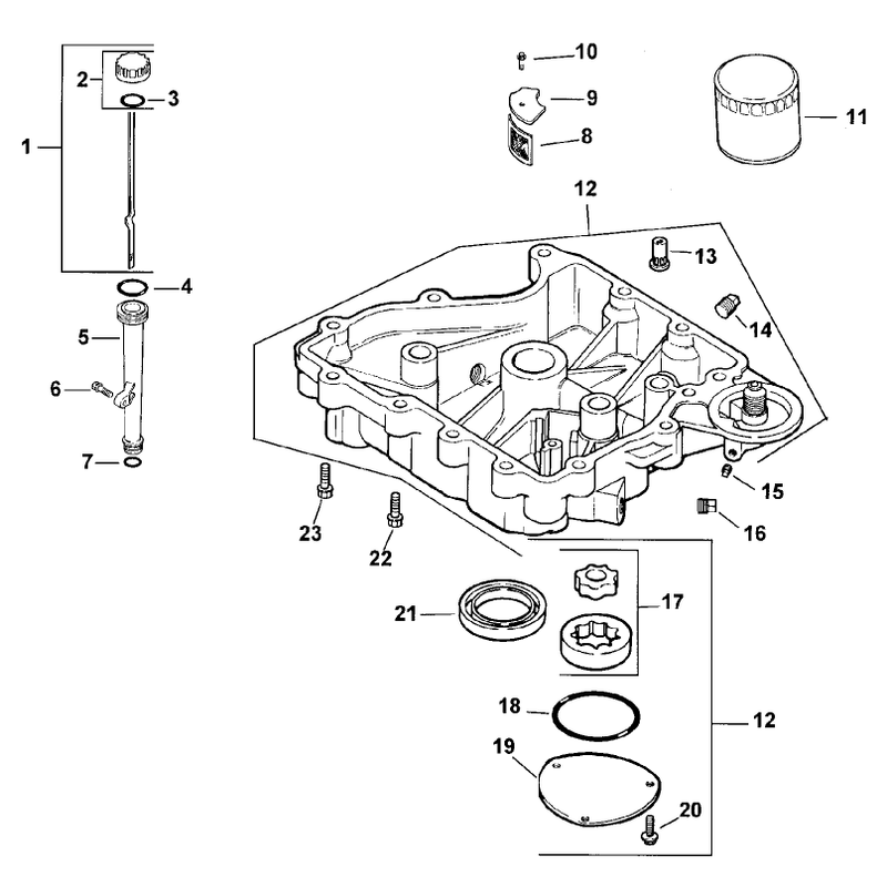Oil Pan Lubrication Kohler CV13T PS 21524