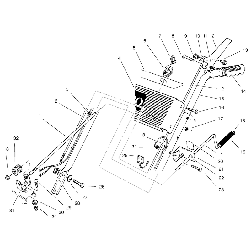 HANDLE ASSEMBLY LEFT SIDE