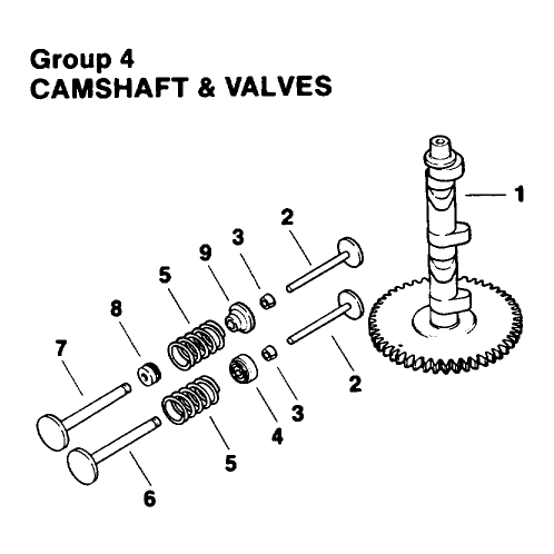 Engine Kohler Model No Mv16s Type Ps56519 Camshaft and Valves Group 4