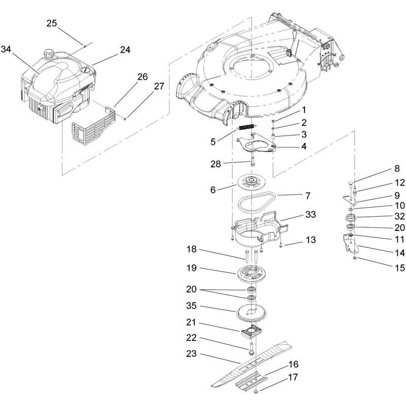 Engine and Blade Assembly