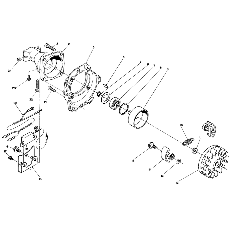 Clutch Case & Fan Assembly