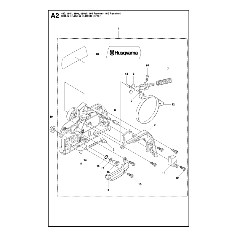 CHAIN BRAKE AND CLUTCH COVER