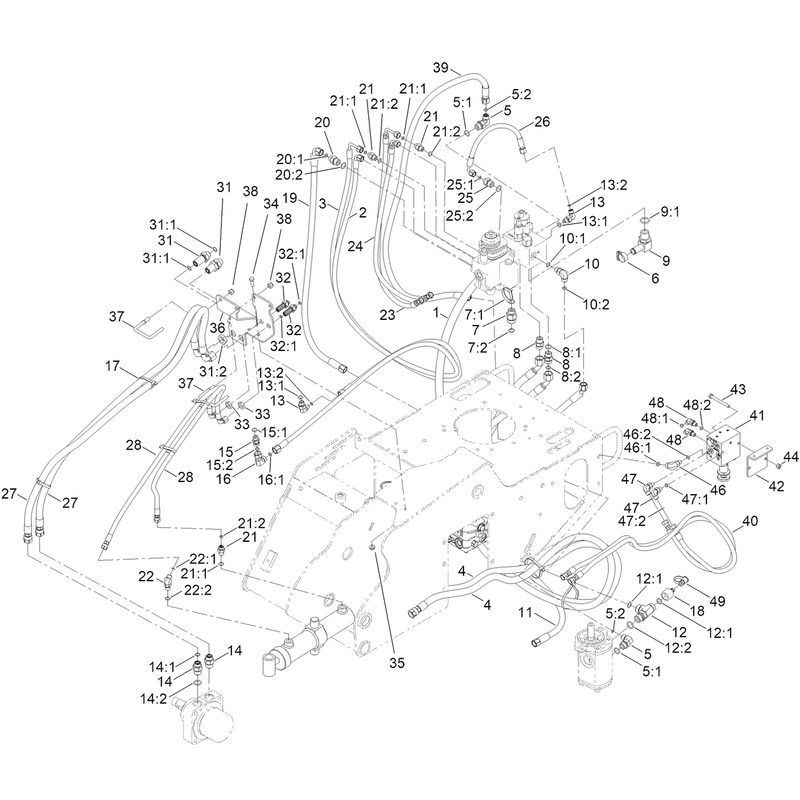Hydraulic Hose Routing Assembly