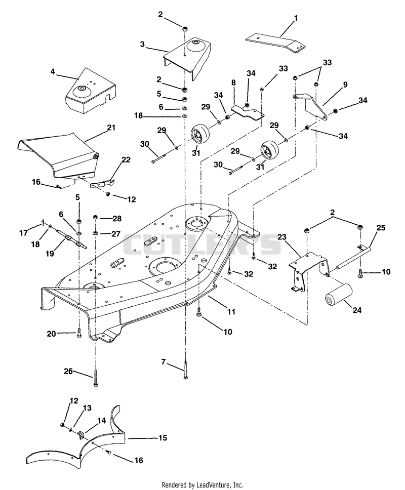 Mower Pan And Roller