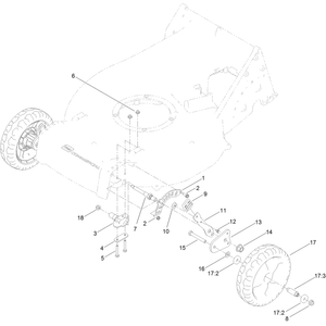 Front Wheel and Height of Cut Assembly