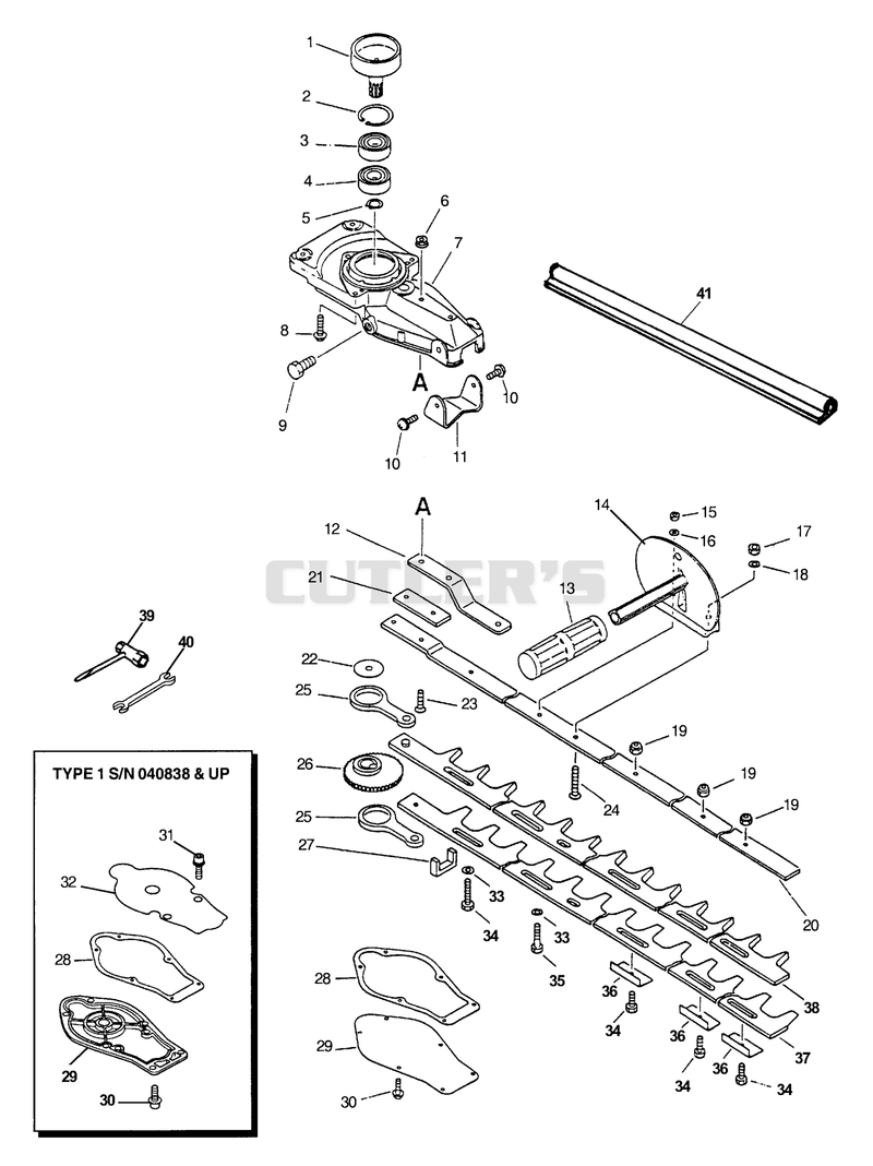 Gear Case, Blades, Handle