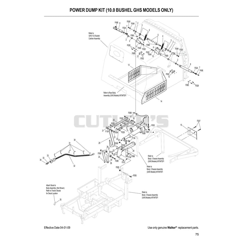Power Dump Kit 10.0 Bushel GHS Models Only