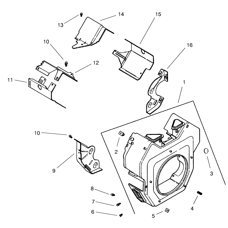 Group 6 Blower Housing and Baffles