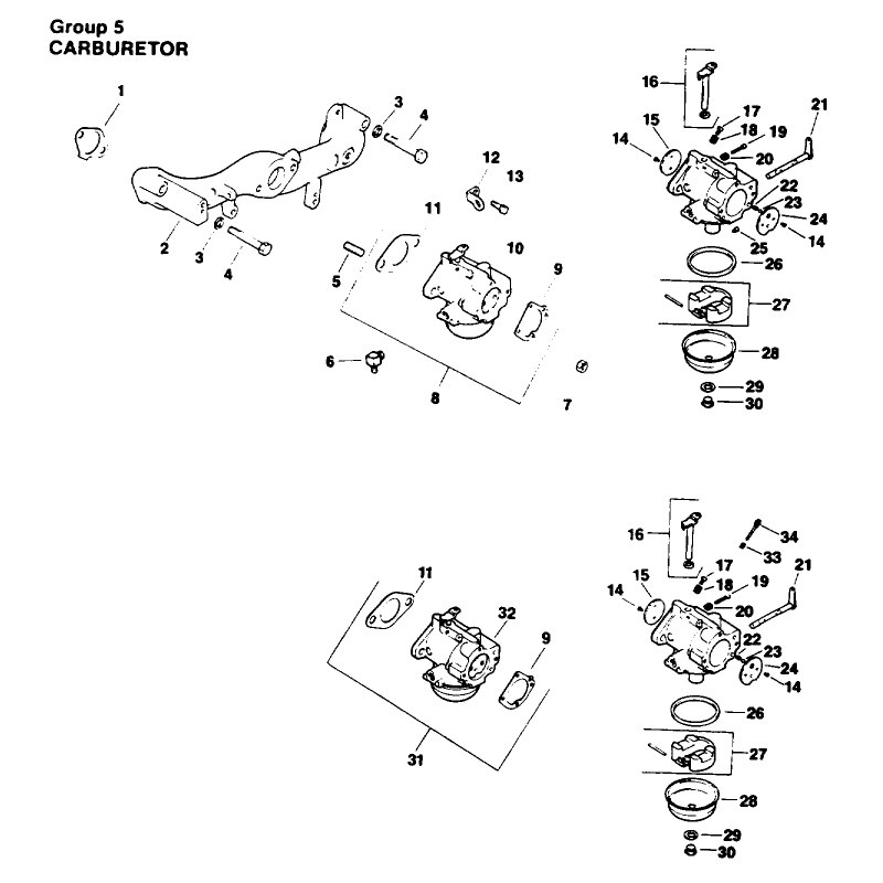 Engine Kohler Model No Mv16s Type Ps56519 Carburetor Group 5